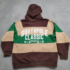 South Pole Jacket Mens Large Brown Tan Green Y2k‎ 90s Vintage Spellout Hip Hop